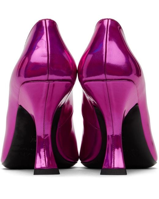 By Far Purple Ssense Exclusive Pink Viva Heels