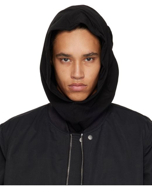Rick Owens Black Hollywood Grace Hood for men