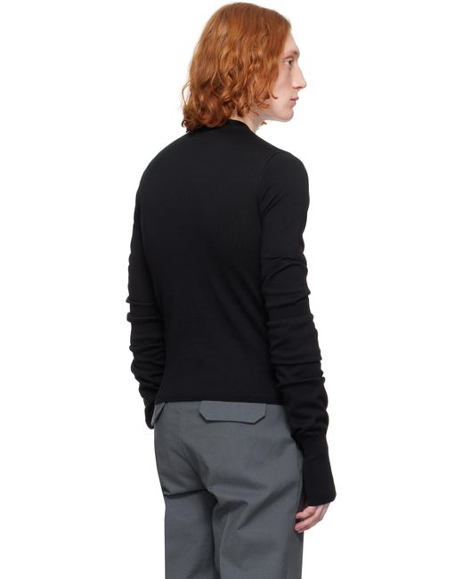 メンズ OUAT ブラック Office クルーネック カーディガン Black