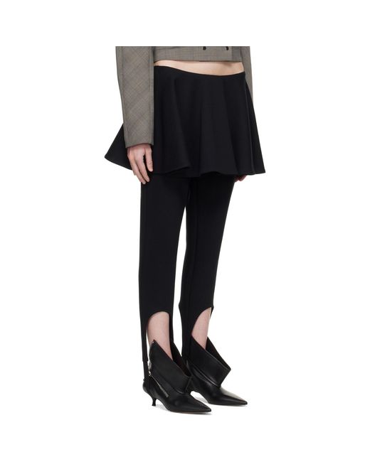 FIDAN NOVRUZOVA Black Ashlyn Stirrup Skirt Leggings