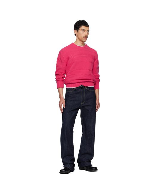 Paul Smith Pink Textured Cotton Sweater for men