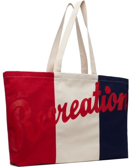 Bode マルチカラー Recreation トートバッグ Red