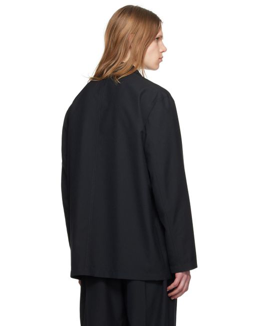 Lemaire Black Double Breasted Blazer for men