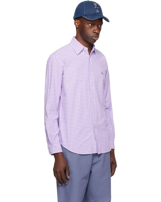 Polo Ralph Lauren Purple Gingham Shirt for men