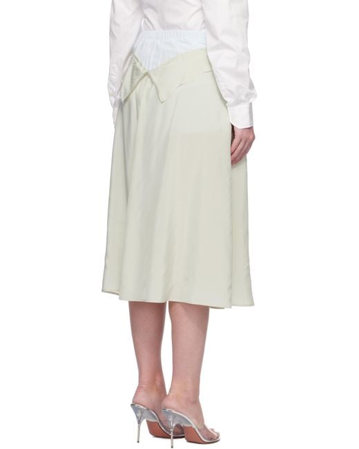 Maison Margiela ベージュ 'Anonymity Of The Lining' ミディアムスカート Natural