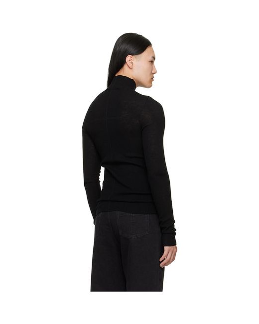MATIERES FECALES Black Forever Knit Turtleneck for men