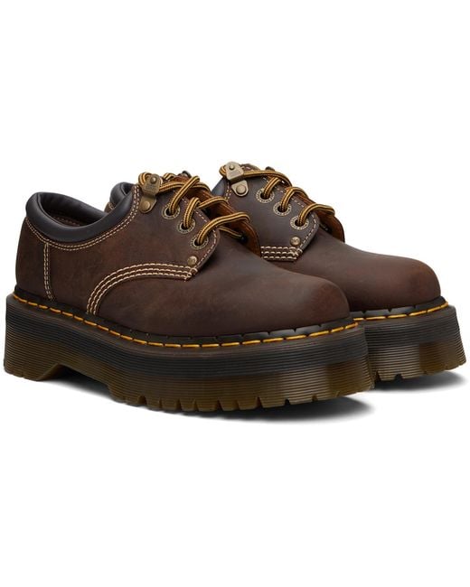 Dr. Martens Black 8053 Arc Crazy Horse Leather Platform Casual Derbys for men