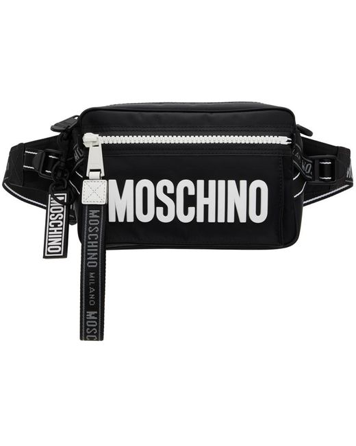 Pochette noire à logos Moschino pour homme en coloris Black