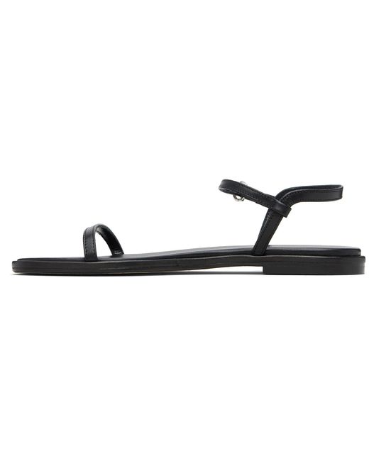 Aeyde Black Nettie Leather Sandals