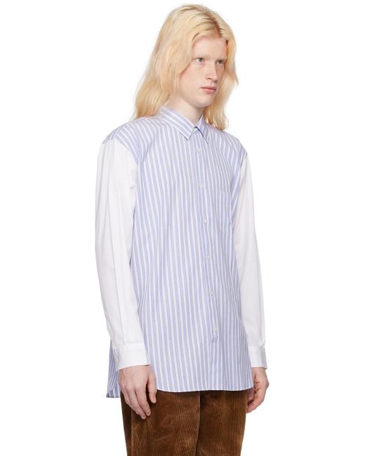 Comme des Garçons Multicolor Comme Des Garçons Shirt Blue & White Striped Shirt for men