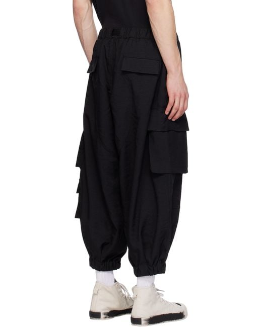 Y-3 Black Sport Uniform Cuff Cargo Pants for men
