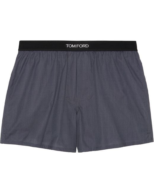 Tom Ford Blue Cotton Boxers for men