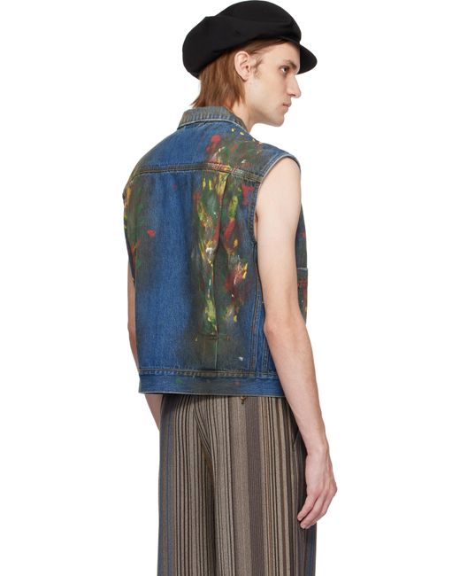 Vivienne Westwood Blue Marlene Denim Vest for men