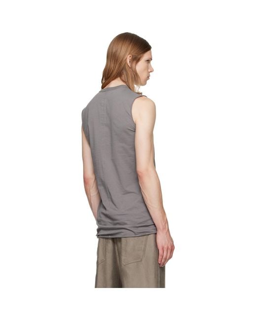 Rick Owens Gray Tower Basic Sl Tank Top for men