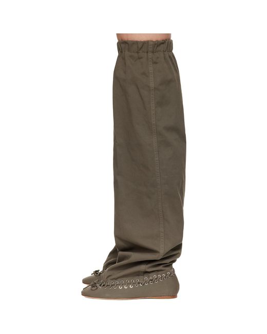 August Barron Multicolor Khaki Level Flat Thigh High Tall Boots