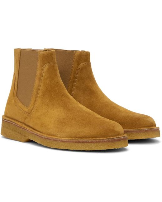 A.P.C. Black . Tan Theodore Chelsea Boots for men