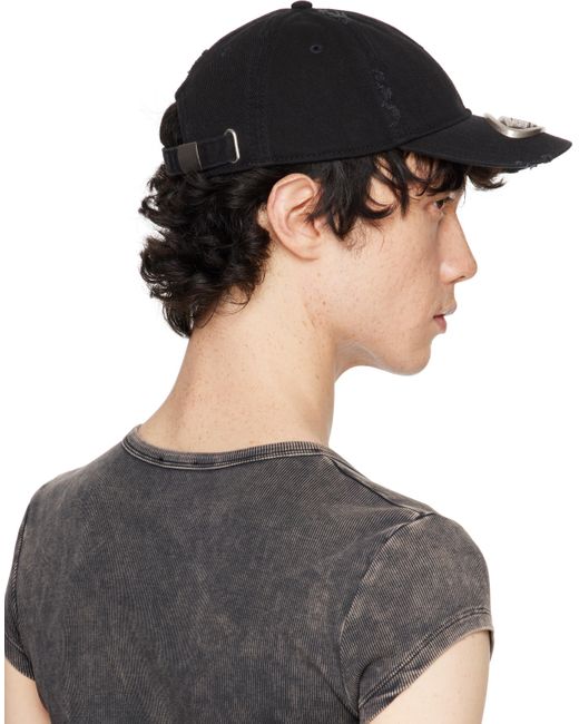 DIESEL Black C-Beast-A1 Cap for men