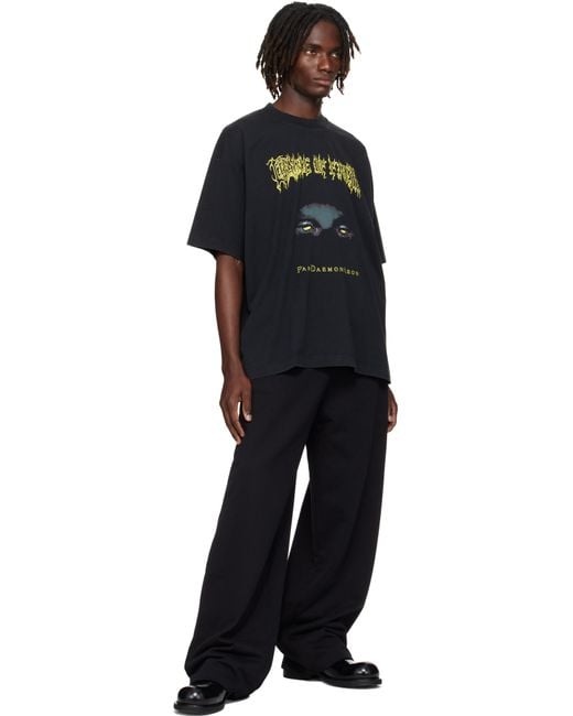 Vetements Black Cradle Of Filth 'Pandaemonaeon' Oversized T-Shirt for men