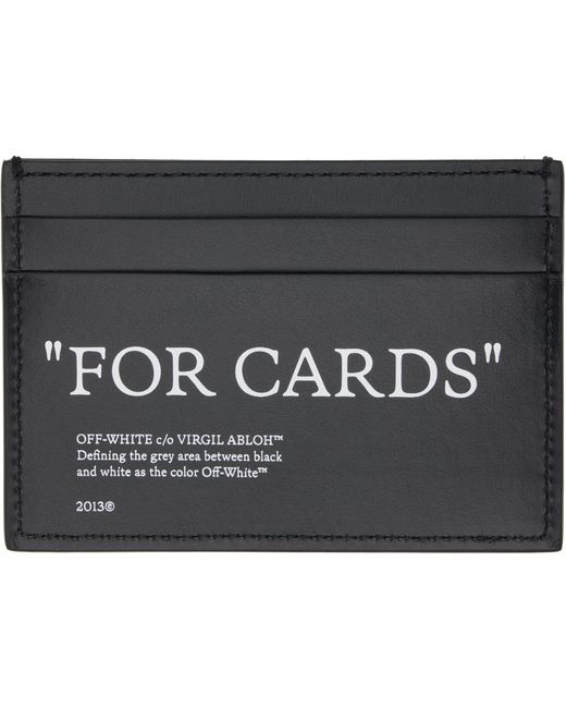 Porte-Carte 'For Cards' Noir Off-White c/o Virgil Abloh pour homme en coloris Black