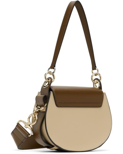 Chloé Metallic Brown & Beige Small Tess Bag