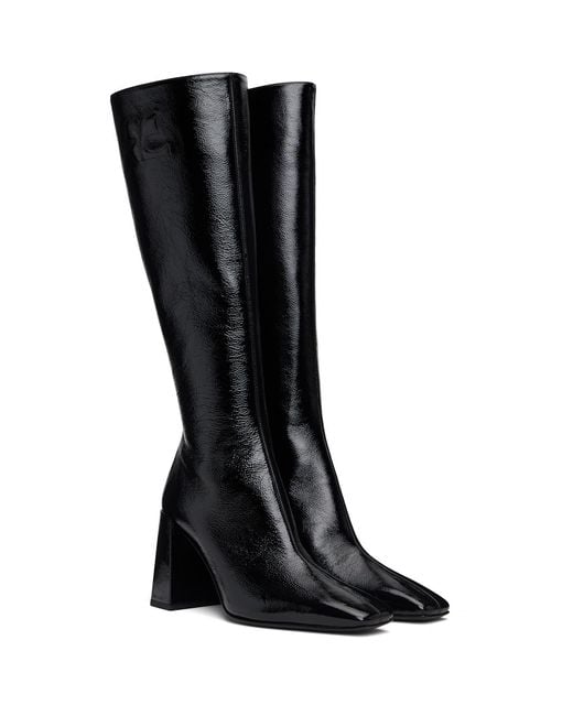 Courreges Black Heritage Shadow Naplack Tall Boots