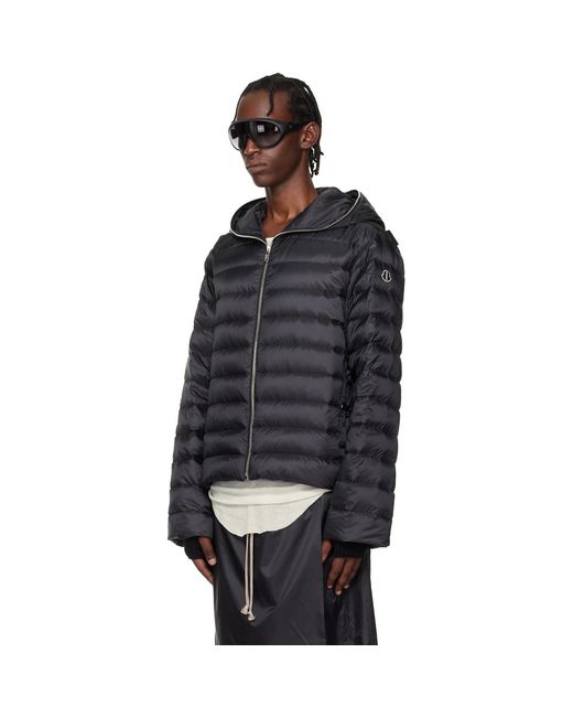 Rick Owens Black Moncler + Ziplock Down Jacket for men