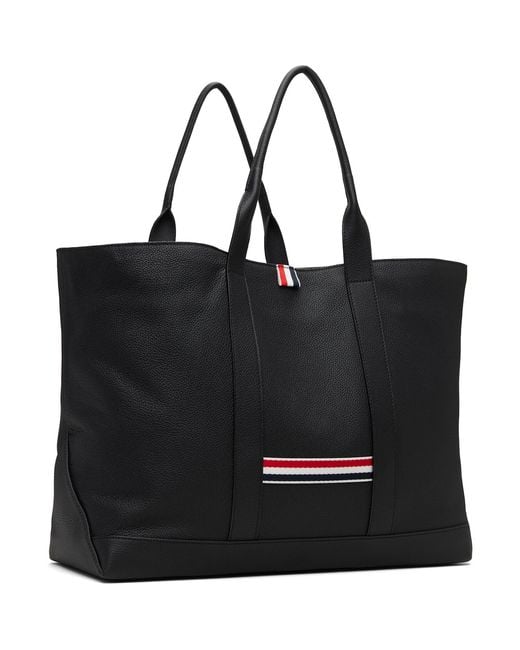 Thom Browne Black Medium Tool Tote for men
