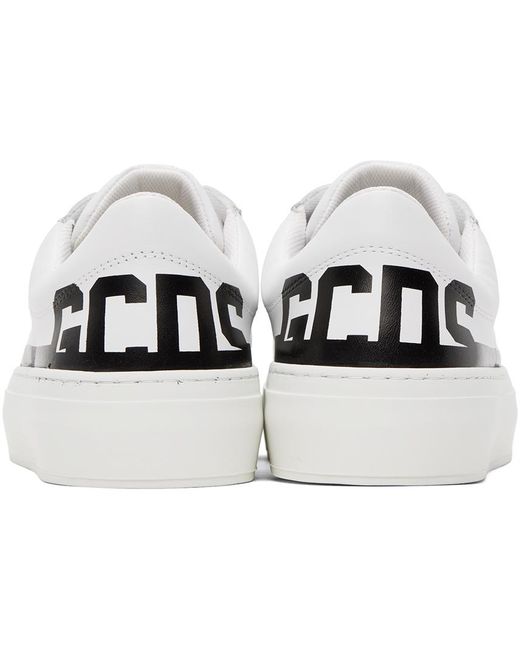 Gcds Black White Logo Sneakers for men
