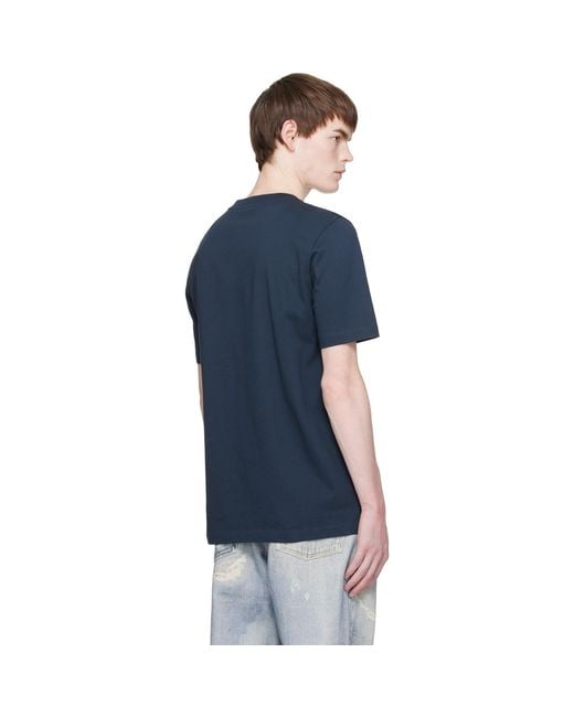 Marni Blue Cotton Frame Logo Print' T-Shirt for men