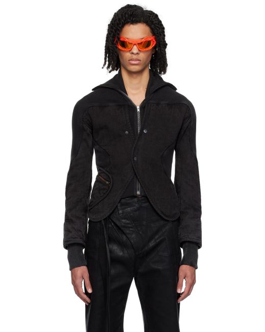 OTTOLINGER Black Silhouette Denim Jacket for men