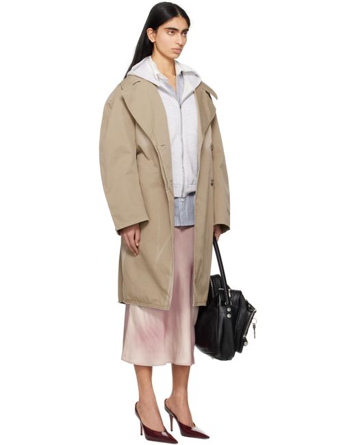 Trench Brun Clair À Ceinture Acne en coloris Black