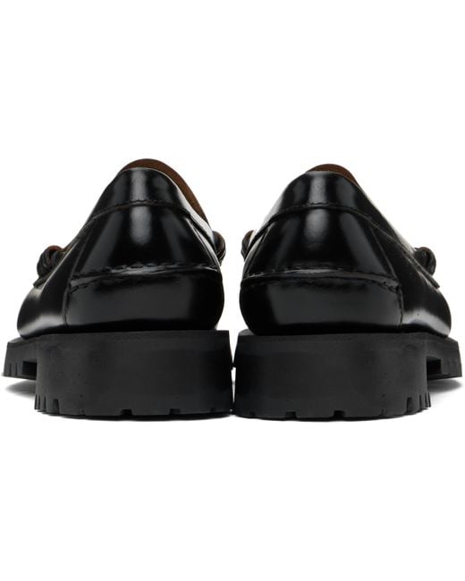 メンズ Sebago ブラック＆ホワイト Dan Lug ローファー Black