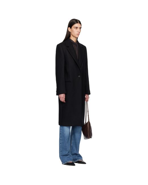 Totême Black Classic Winter Coat