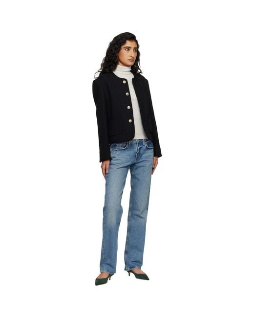 DUNST Black Classic Boucle Tweed Jacket