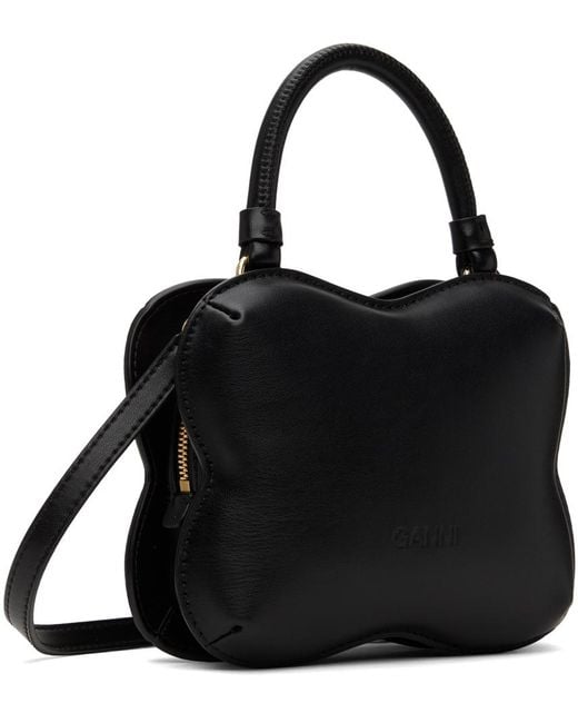 Ganni Black Small Butterfly Crossbody Bag