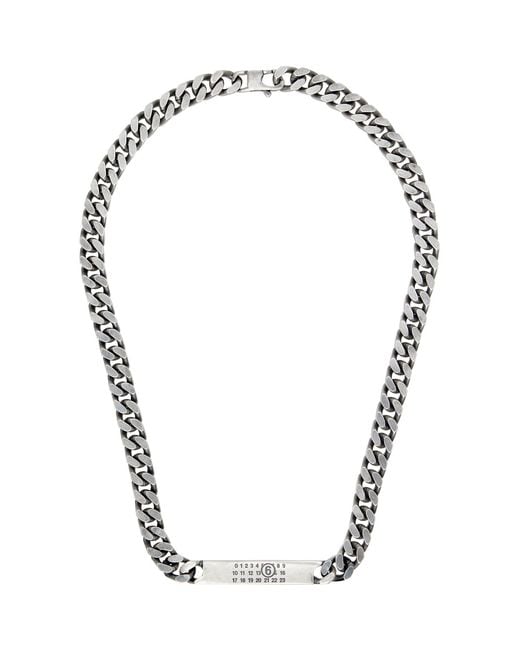 MM6 by Maison Margiela Black Classic Chain Necklace for men
