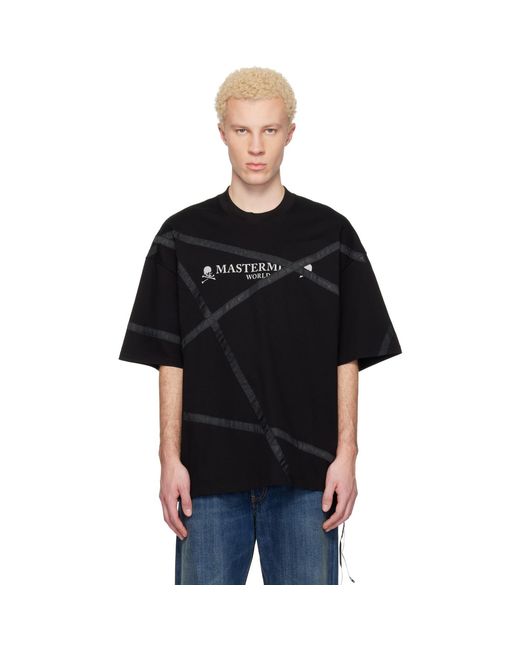 MASTERMIND WORLD Black Wrapped Ss T-Shirt for men