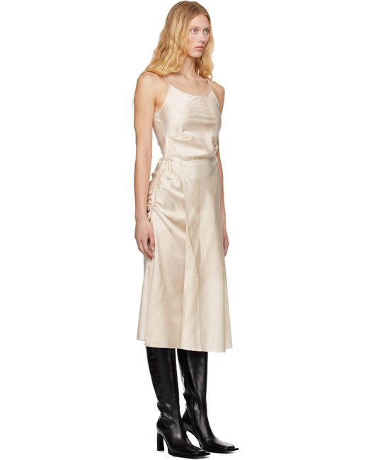 Robe Midi En Soie À Plis Feng Chen Wang en coloris Black