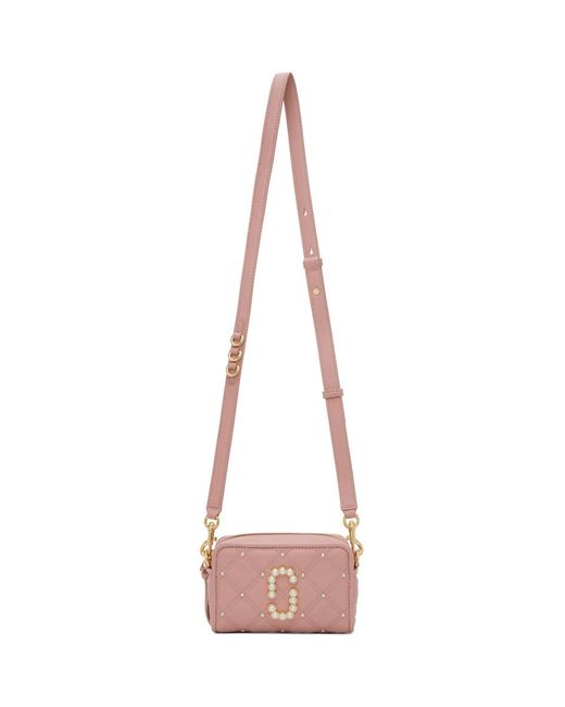 Marc Jacobs Pink The Softshot 17 Quilted Pearl Bag