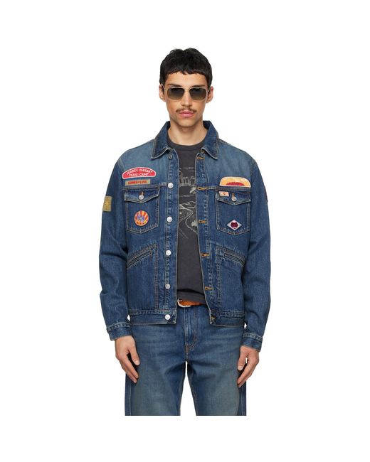 Isabel Marant Blue Jarvey Denim Jacket for men