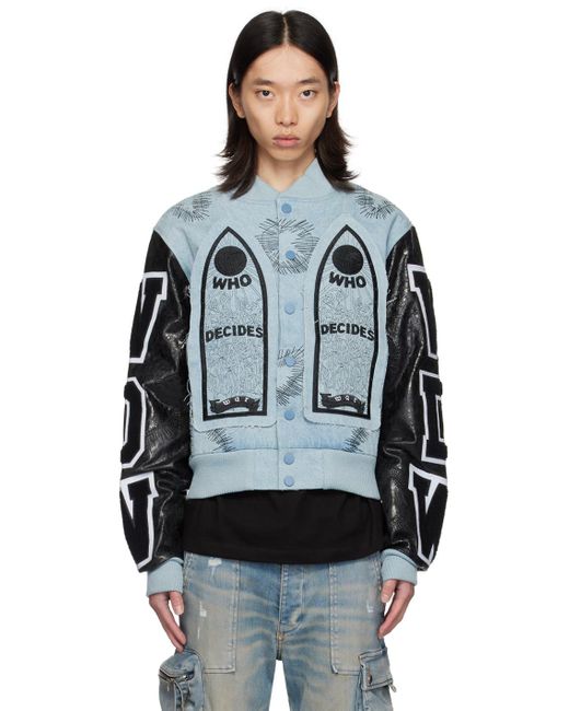 Who Decides War Ssense Exclusive & Namesake Bomber Jacket in Black