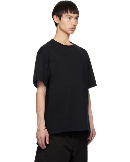 Bottega Veneta Black Double Layer T-shirt for men