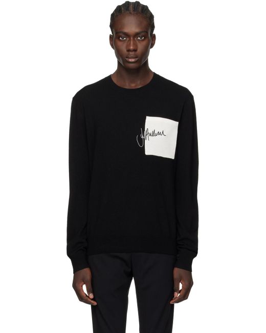J.W. Anderson Black Embroidered Sweater for men