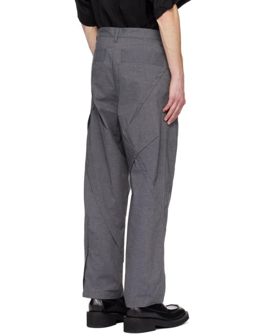 Pantalon gris à panneaux Undercover pour homme en coloris Black