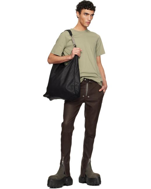 メンズ Rick Owens グリーン Hollywood Level Tシャツ Green