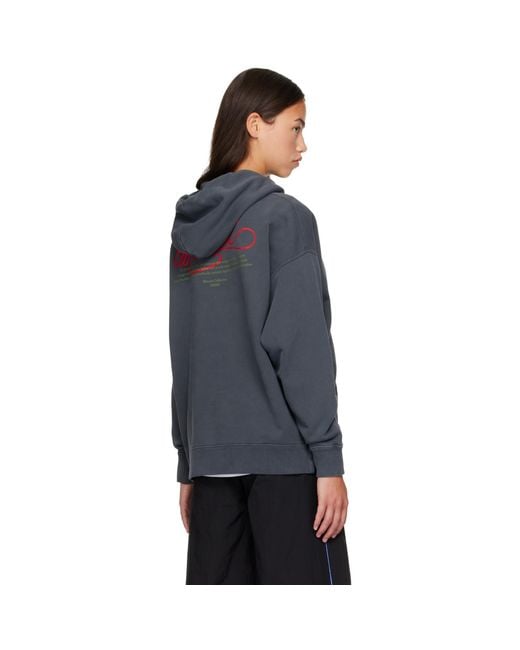 Off-White c/o Virgil Abloh Gray Flowers Field Skate Hoodie