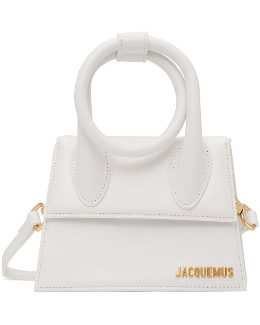 Jacquemus White 'le Chiquito Noeud' Shoulder Bag