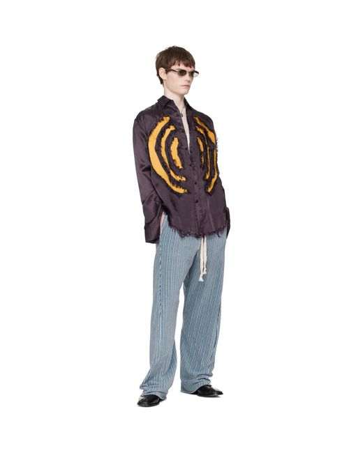 Edward Cuming Black Vortex Lung Shirt for men