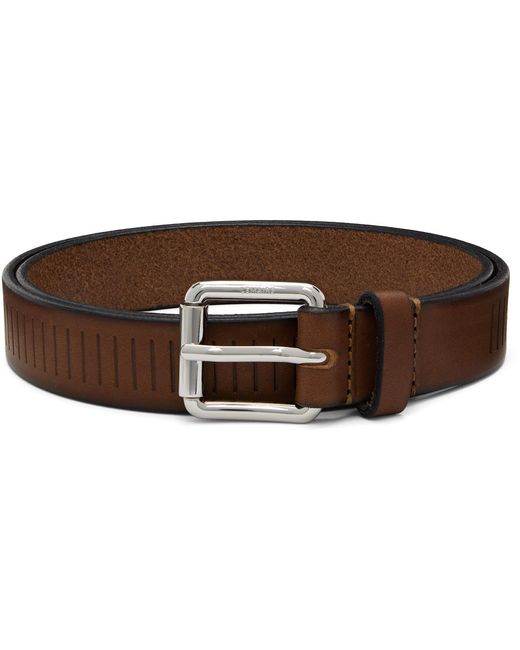 Lemaire Black Tan Rail Belt for men