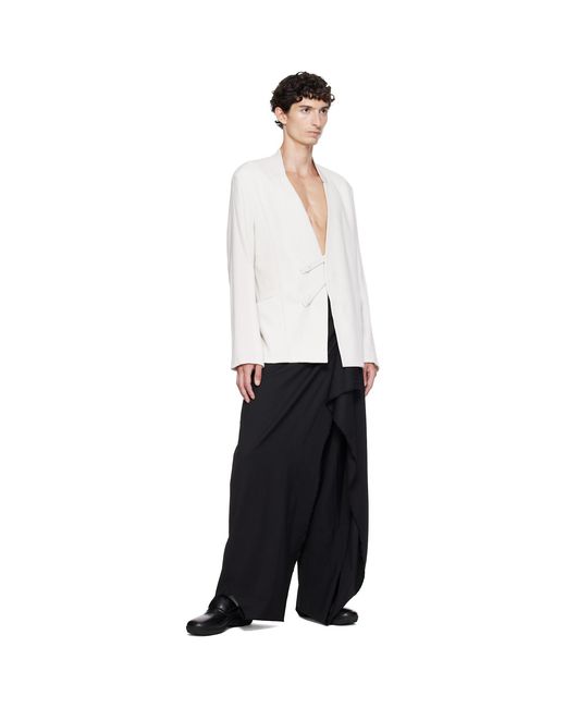 Kiko Kostadinov White Off- Koru Slim Blazer for men
